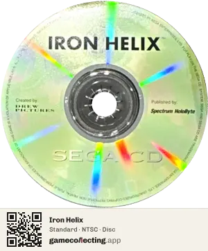 Iron Helix Sega Mega-CD / Sega CD, NTSC disc
