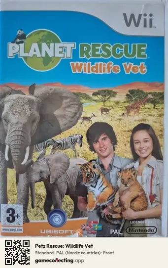 Petz Rescue: Wildlife Vet Nintendo Wii, Nordic countries box front
