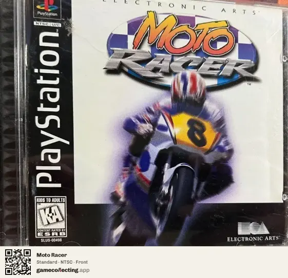 Moto Racer PlayStation, NTSC box front
