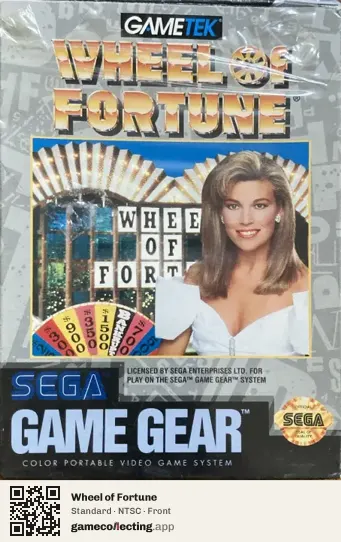 Wheel of Fortune Sega Game Gear, NTSC box front