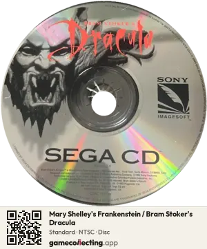 Mary Shelley's Frankenstein / Bram Stoker's Dracula Sega Mega-CD / Sega CD, NTSC disc