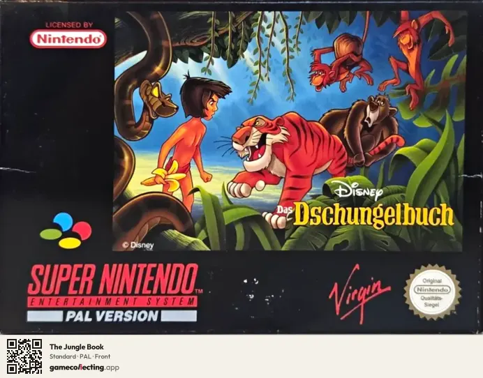 The Jungle Book Super Nintendo Entertainment System, PAL box front