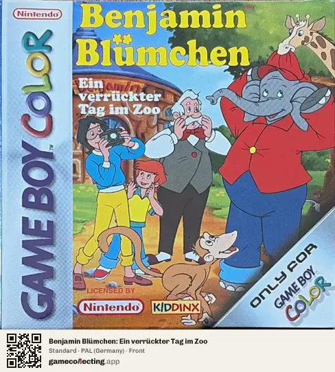 Benjamin Blümchen: Ein verrückter Tag im Zoo Game Boy Color, Germany box front