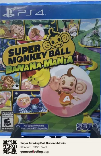 Super Monkey Ball Banana Mania PlayStation 4, NTSC box front