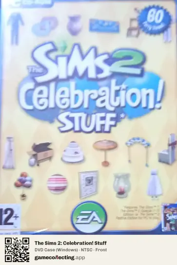 The Sims 2: Celebration! Stuff Computer, NTSC box front