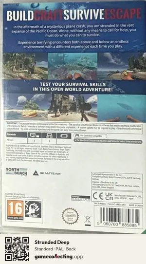 Stranded Deep Nintendo Switch, PAL box back