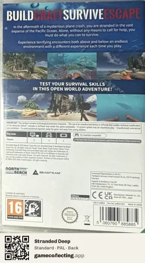 Stranded Deep Nintendo Switch, PAL box back