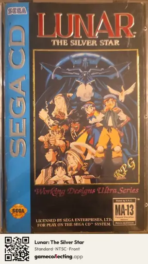 Lunar: The Silver Star Sega Mega-CD / Sega CD, NTSC box front