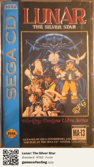 Lunar: The Silver Star Sega Mega-CD / Sega CD, NTSC box front