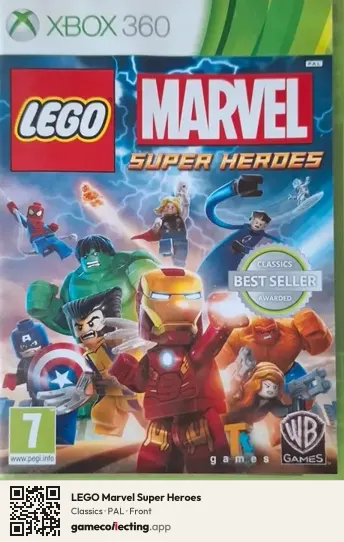 LEGO Marvel Super Heroes Xbox 360, PAL box front