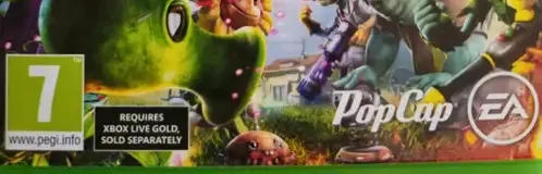 Plants vs. Zombies: Garden Warfare, the PEGI square on its front