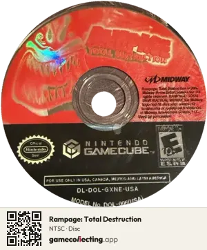 Rampage: Total Destruction Nintendo GameCube, NTSC disc
