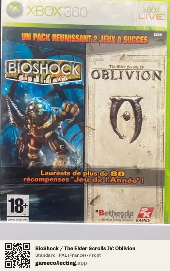 BioShock / The Elder Scrolls IV: Oblivion Xbox 360, France box front