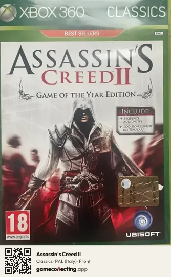 Assassin's Creed II Xbox 360, Italy box front