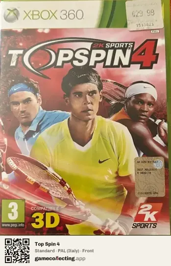 Top Spin 4 Xbox 360, Italy box front