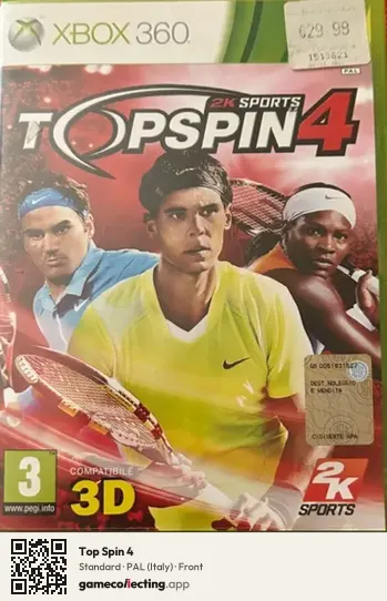 Top Spin 4 Xbox 360, Italy box front