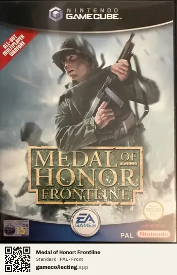 Medal of Honor: Frontline Nintendo GameCube, PAL box front