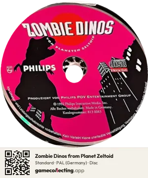 Zombie Dinos from Planet Zeltoid Philips CD-i, PAL disc