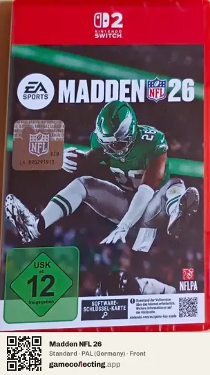 Madden NFL 26 Nintendo Switch 2, Germany box front