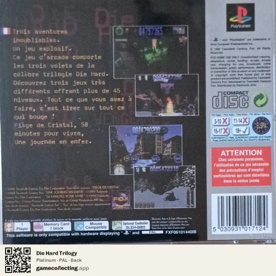 Die Hard Trilogy PlayStation, PAL box back