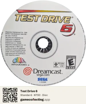 Test Drive 6 Sega Dreamcast, NTSC disc