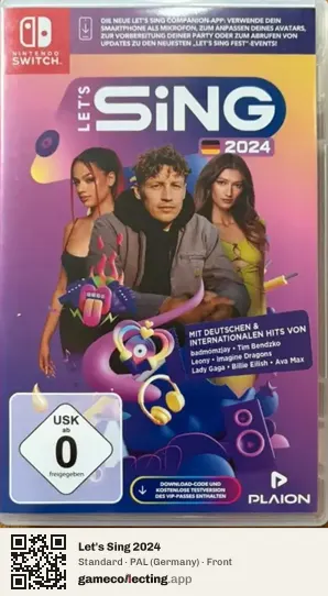 Let's Sing 2024 Nintendo Switch, Germany box front
