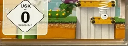 Super Mario Maker 2, the USK square on its front