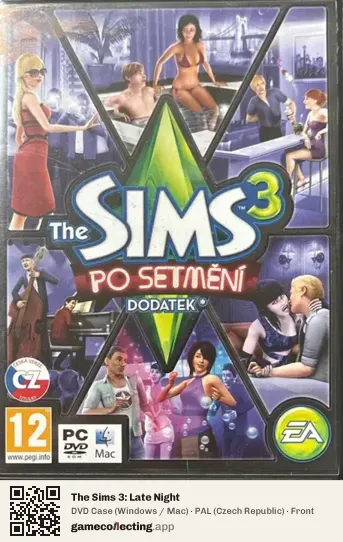 The Sims 3: Late Night Computer, Czech Republic box front