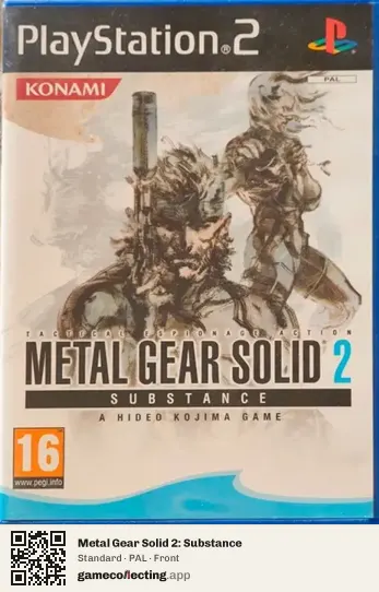 Metal Gear Solid 2: Substance PlayStation 2, PAL box front