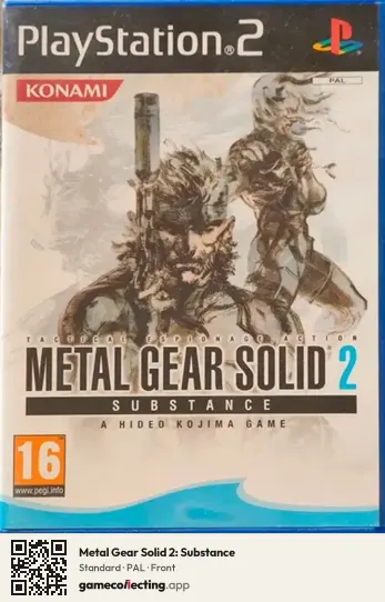 Metal Gear Solid 2: Substance PlayStation 2, PAL box front