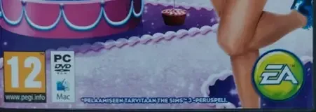 The Sims 3: Katy Perry's Sweet Treats, the PEGI square on its front