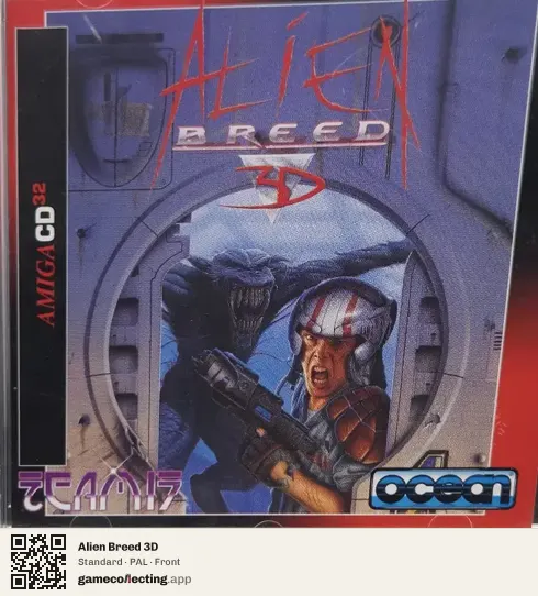 Alien Breed 3D Amiga CD32, PAL box front