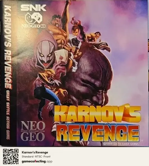 Karnov's Revenge Neo Geo CD, NTSC box front