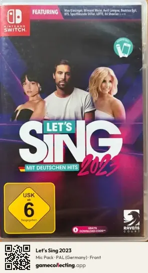 Let's Sing 2023 Nintendo Switch, Germany box front