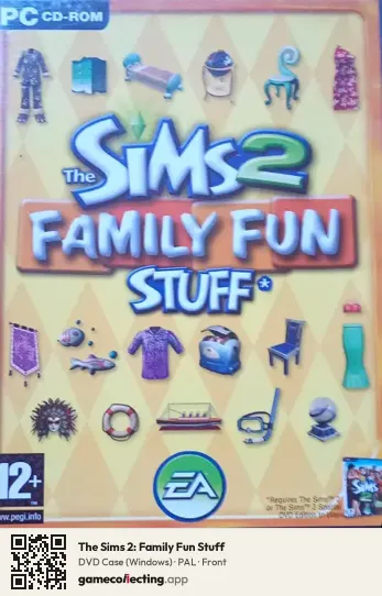 The Sims 2: Family Fun Stuff Computer, PAL box front