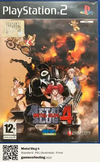 Metal Slug 4 PlayStation 2, Australia box front