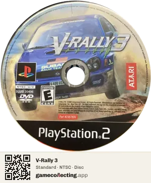 V-Rally 3 PlayStation 2, NTSC disc