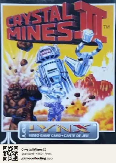 Crystal Mines II Atari Lynx, NTSC box front
