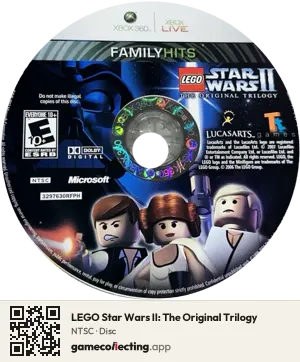 LEGO Star Wars II: The Original Trilogy Xbox 360, NTSC disc