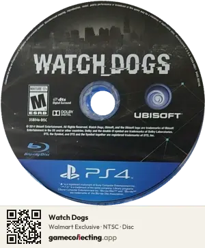 Watch Dogs PlayStation 4, NTSC disc
