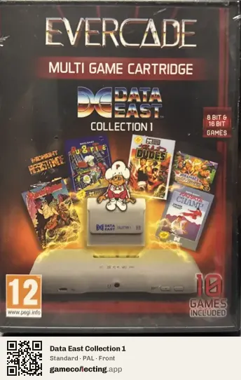 Data East Collection 1 Evercade, PAL box front