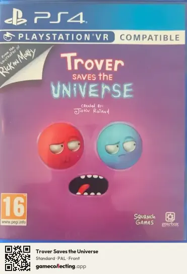 Trover Saves the Universe PlayStation 4, PAL box front
