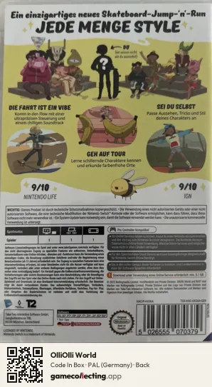 OlliOlli World Nintendo Switch, Germany box back