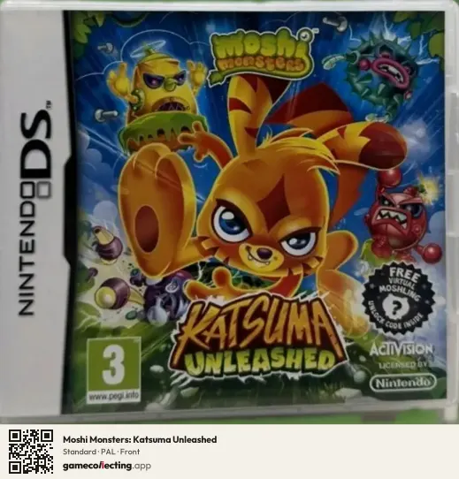 Moshi Monsters: Katsuma Unleashed Nintendo DS, PAL box front