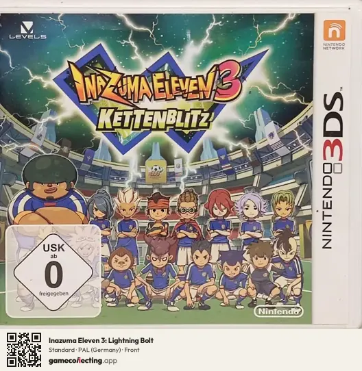 Inazuma Eleven 3: Lightning Bolt Nintendo 3DS, Germany box front