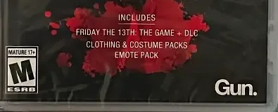 Friday the 13th: The Game, the ESRB box on its front