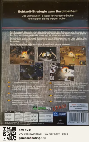 S.W.I.N.E. Computer, Germany box back