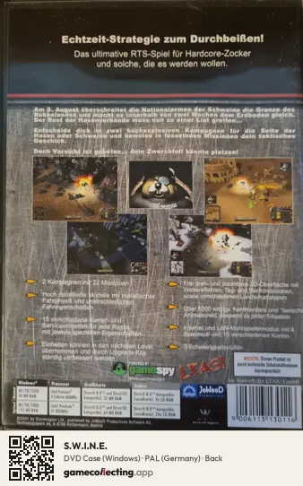 S.W.I.N.E. Computer, Germany box back