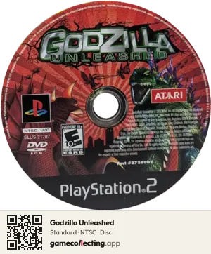 Godzilla Unleashed PlayStation 2, NTSC disc