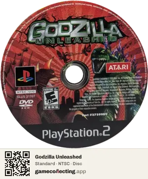 Godzilla Unleashed PlayStation 2, NTSC disc